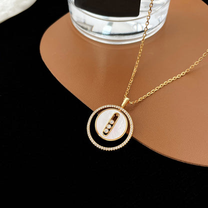 [⭐Haelin Jewelry]Demo MOVE MM NACRE BLANCHE DIAMOND NECKLACE