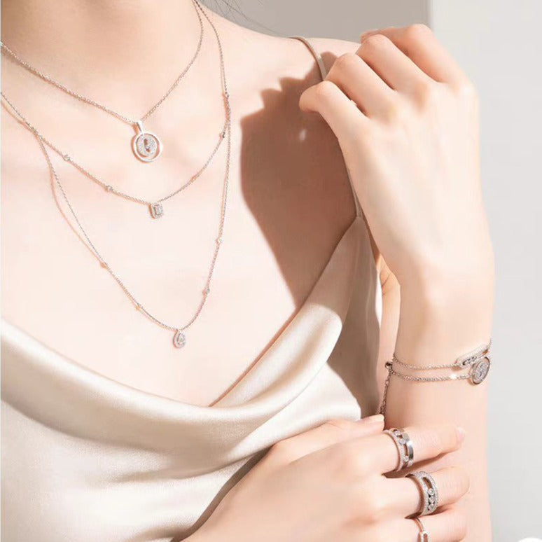 [⭐Haelin Jewelry]Demo MOVER PM PAVED NECKLACE