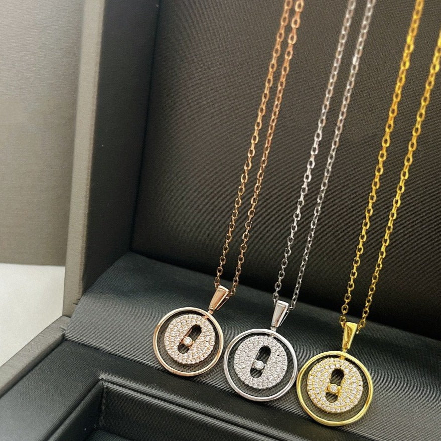 [⭐Haelin Jewelry]Demo MOVER PM PAVED NECKLACE