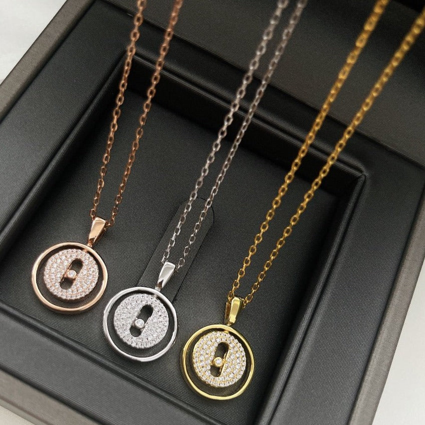 [⭐Haelin Jewelry]Demo MOVER PM PAVED NECKLACE