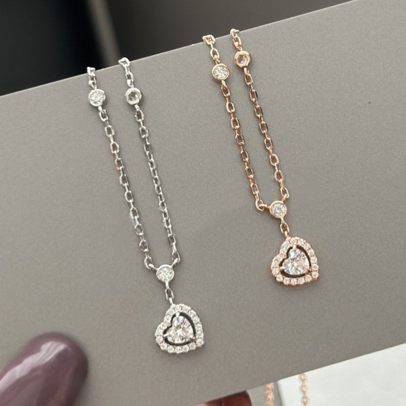 [⭐Haelin Jewelry]JOY HEART DIAMOND NECKLACE