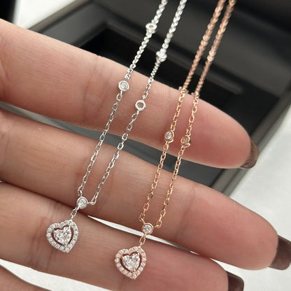 [⭐Haelin Jewelry]JOY HEART DIAMOND NECKLACE