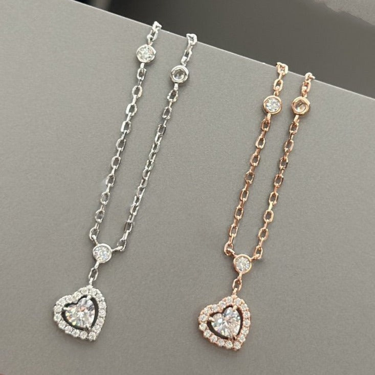 [⭐Haelin Jewelry]JOY HEART DIAMOND NECKLACE