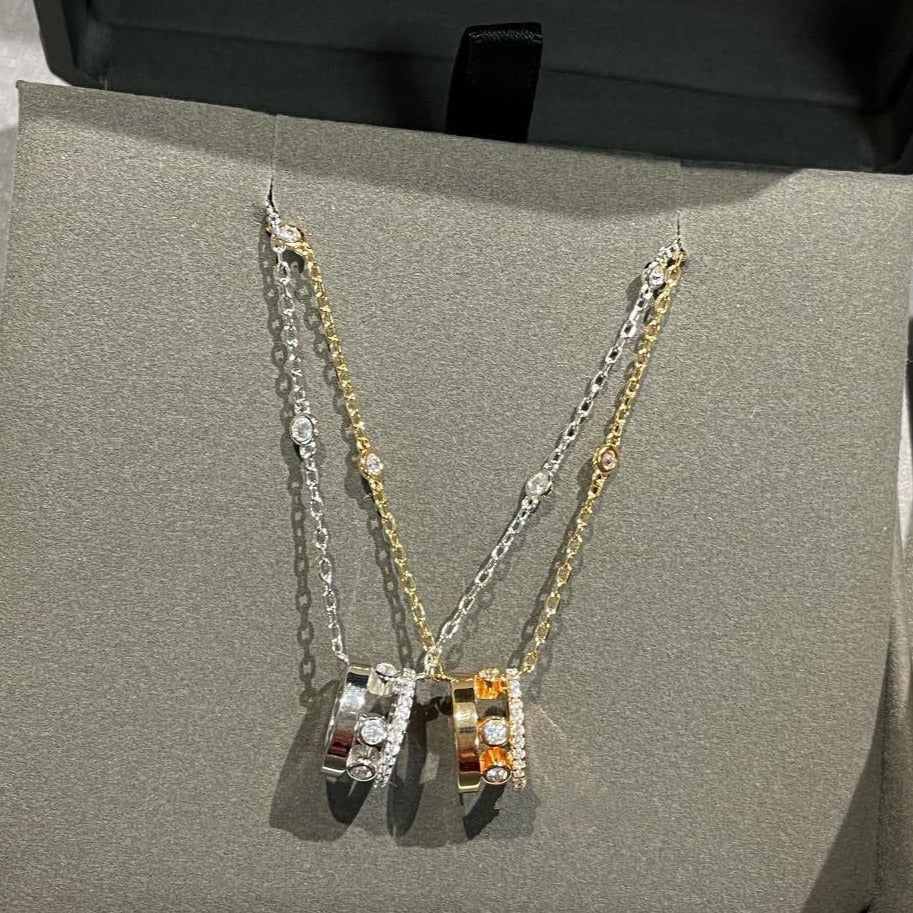 [⭐Haelin Jewelry]CHAIN MOVE ROMANE PEDAND NECKLACE