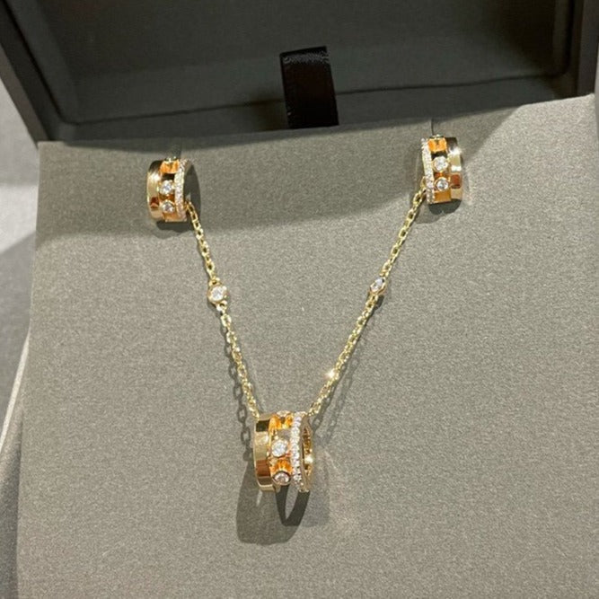 [⭐Haelin Jewelry]CHAIN MOVE ROMANE PEDAND NECKLACE