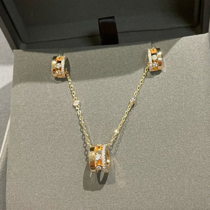 [⭐Haelin Jewelry]CHAIN MOVE ROMANE PEDAND NECKLACE