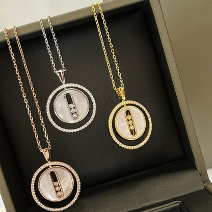 [⭐Haelin Jewelry]Demo MOVE MM NACRE BLANCHE DIAMOND NECKLACE