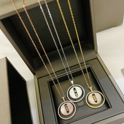 [⭐Haelin Jewelry]Demo MOVE MM NACRE BLANCHE DIAMOND NECKLACE