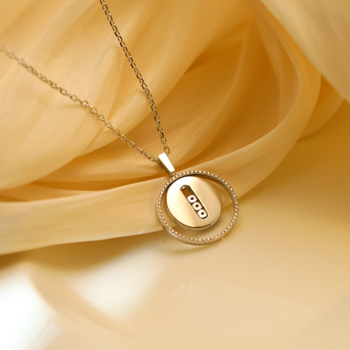 [⭐Haelin Jewelry]Demo MOVE MM SILVER DIAMOND NECKLACE