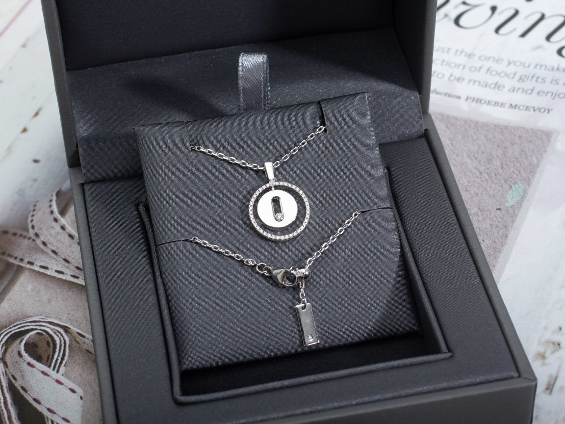 [⭐Haelin Jewelry]Demo MOVE PM NECKLACE SILVER DIAMOND