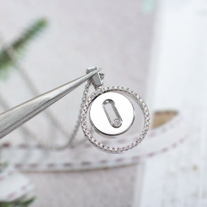[⭐Haelin Jewelry]Demo MOVE PM NECKLACE SILVER DIAMOND