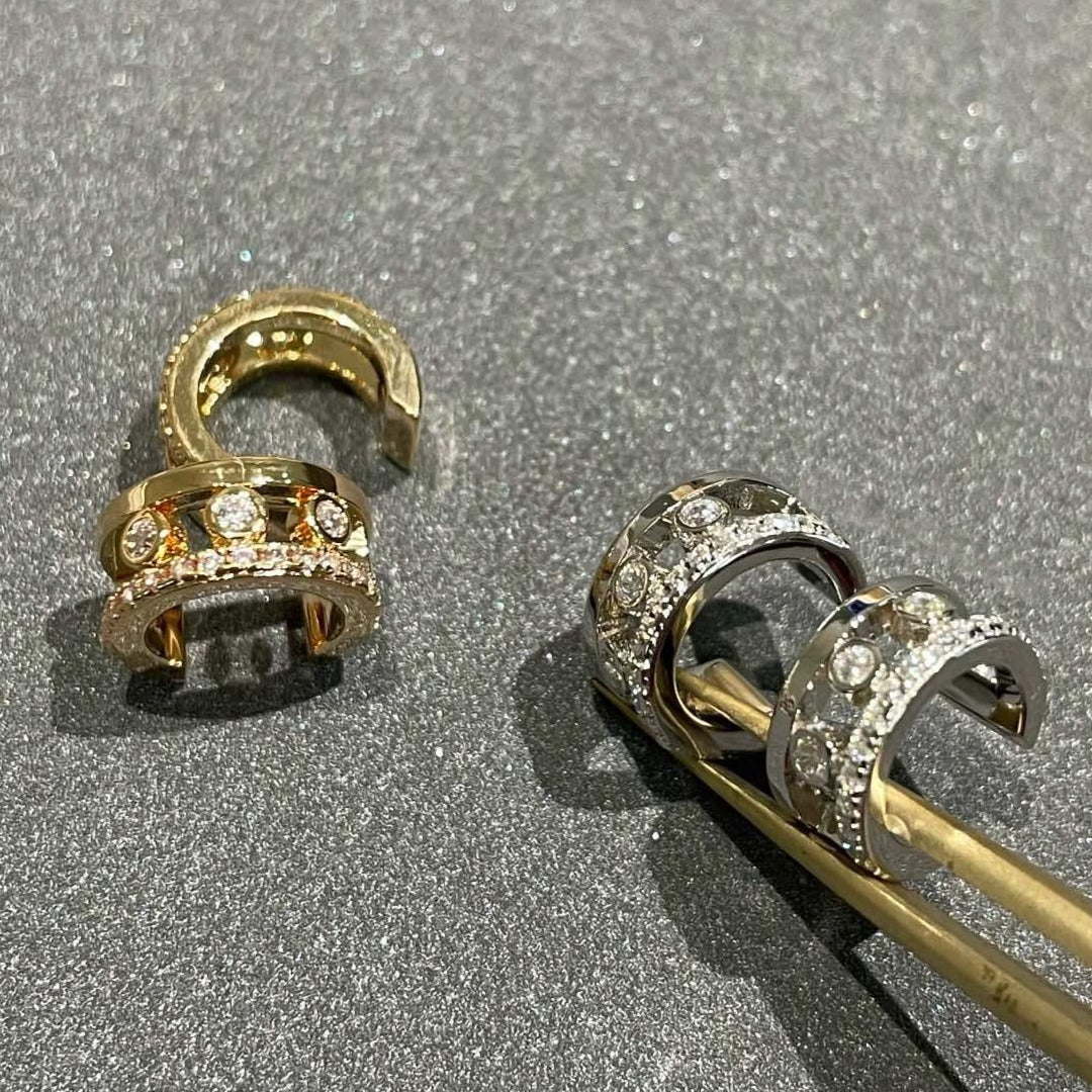 [⭐Haelin Jewelry]MOVE ROMANE EARRINGS DIAMOND
