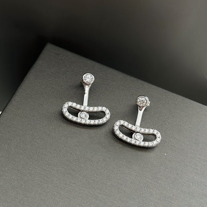 [⭐Haelin Jewelry]MOVE UNO SILVER DIAMOND EARRINGS