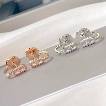 [⭐Haelin Jewelry]CREOLES MOVE UNO MINI 1 DIAMOND EARRINGS
