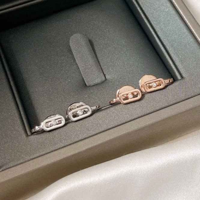 [⭐Haelin Jewelry]CREOLES MOVE UNO MINI 1 DIAMOND EARRINGS