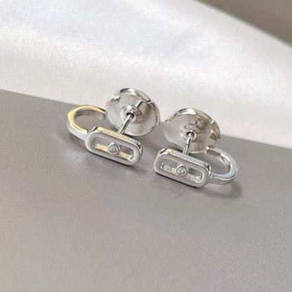 [⭐Haelin Jewelry]CREOLES MOVE UNO MINI 1 DIAMOND EARRINGS