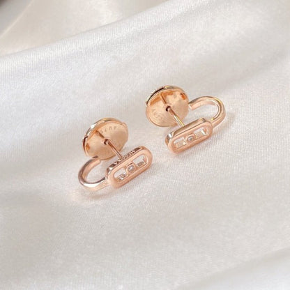 [⭐Haelin Jewelry]CREOLES MOVE UNO MINI 1 DIAMOND EARRINGS