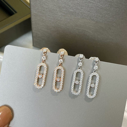[⭐Haelin Jewelry]DORMEUSES MOVE UNO DIAMOND EARRINGS