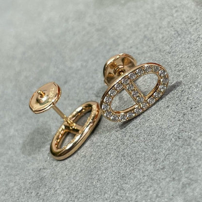 [⭐Haelin Jewelry]HM FULL DIAMOND PIG NOSE STUD EARRINGS