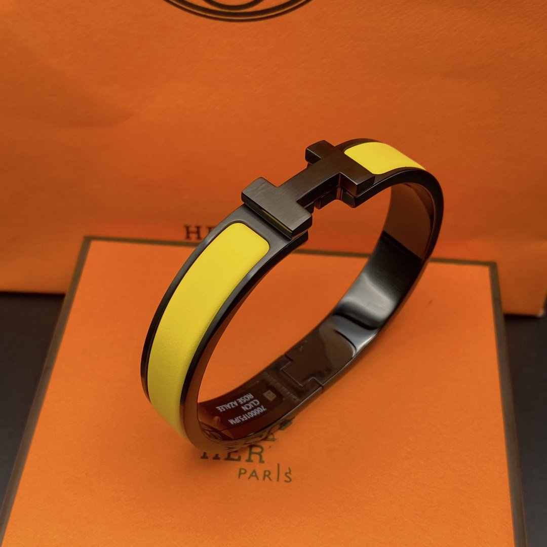 [⭐Haelin Jewelry]CLIC HM SO BLACK YELLOW BRACELET