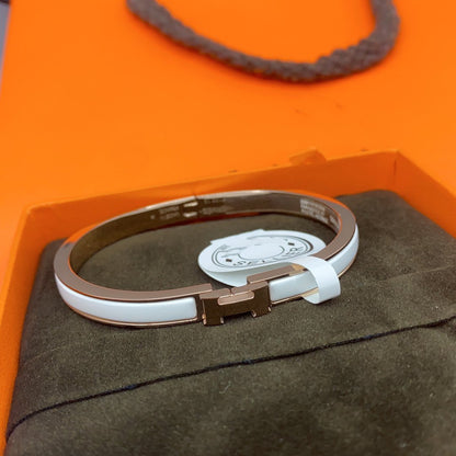 [⭐Haelin Jewelry]CLASSIC HM CLIC WHITE 8MM ENAMEL BRACELET