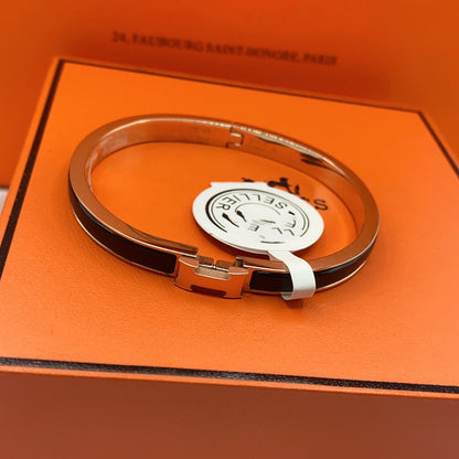 [⭐Haelin Jewelry]CLASSIC HM CLIC BLACK 8MM ENAMEL BRACELET