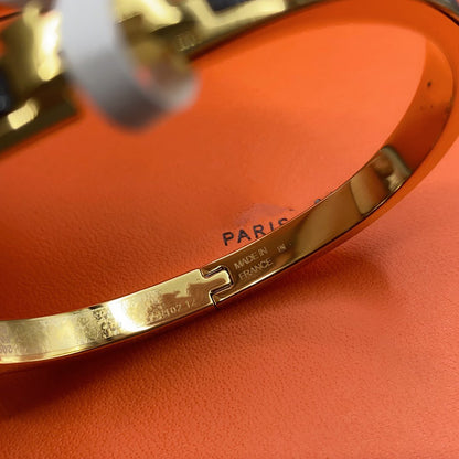 [⭐Haelin Jewelry]CLASSIC HM CLIC BLACK 8MM ENAMEL BRACELET