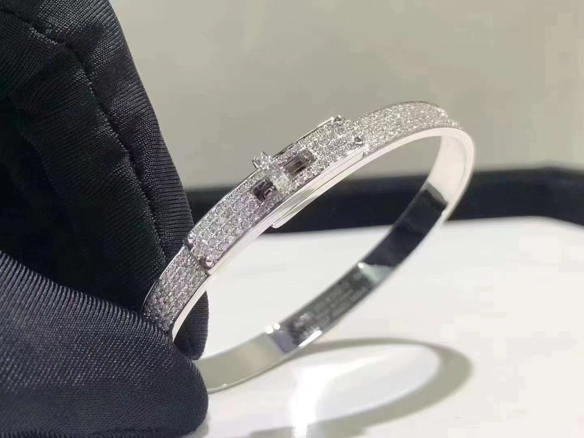 [⭐Haelin Jewelry]HM KELLY BRACELET IN SILVER AND FULL PAVE DIAMOND