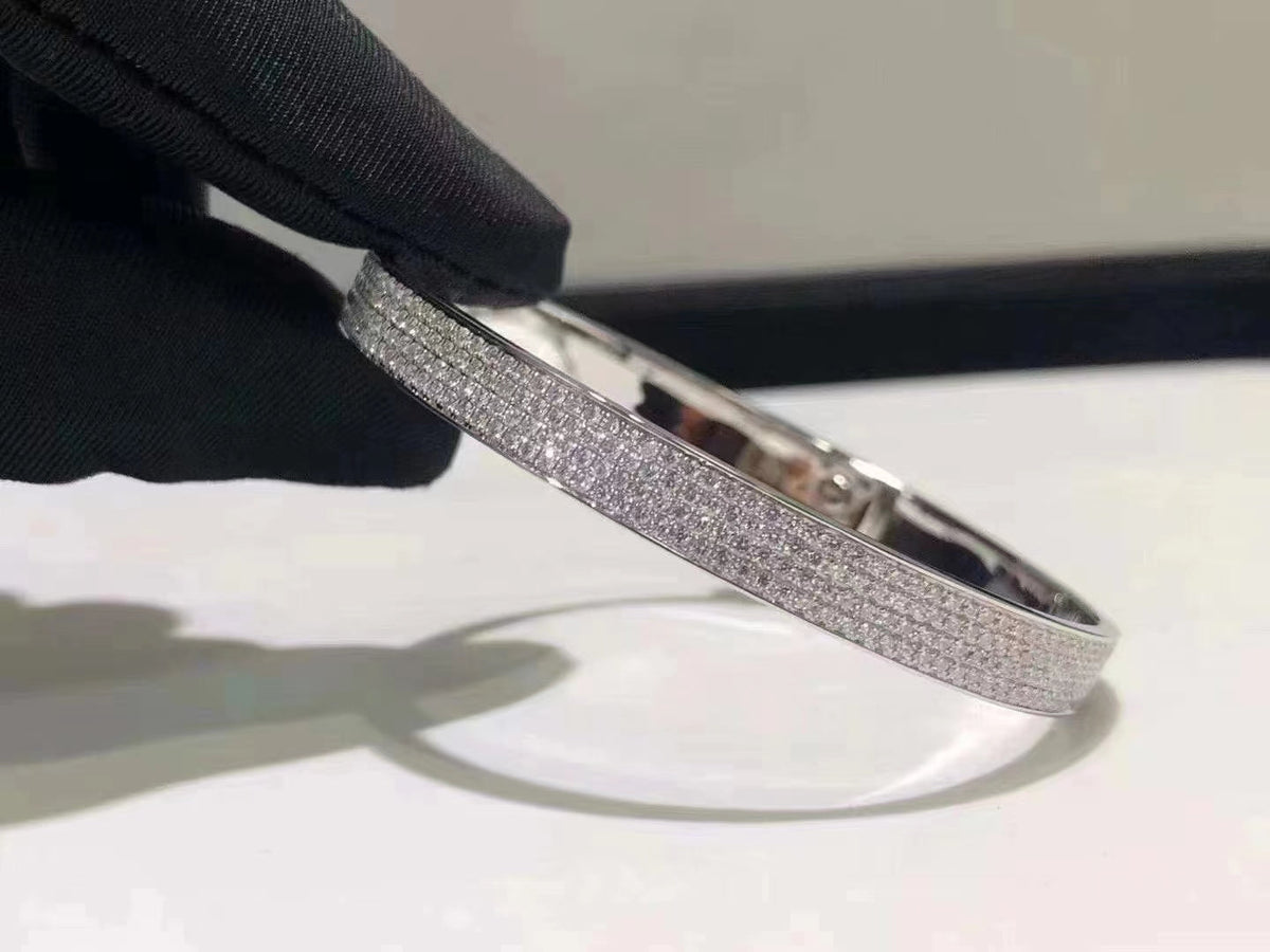 [⭐Haelin Jewelry]HM KELLY BRACELET IN SILVER AND FULL PAVE DIAMOND