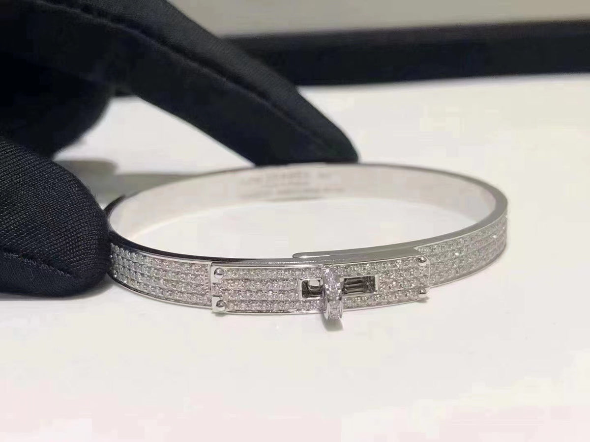 [⭐Haelin Jewelry]HM KELLY BRACELET IN SILVER AND FULL PAVE DIAMOND