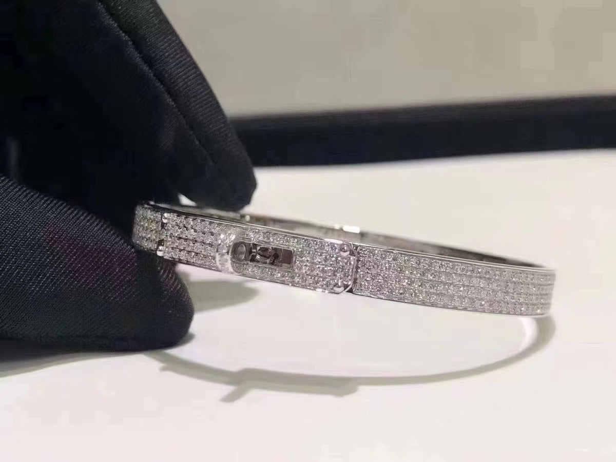 [⭐Haelin Jewelry]HM KELLY BRACELET IN SILVER AND FULL PAVE DIAMOND