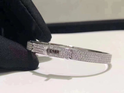[⭐Haelin Jewelry]HM KELLY BRACELET IN SILVER AND FULL PAVE DIAMOND