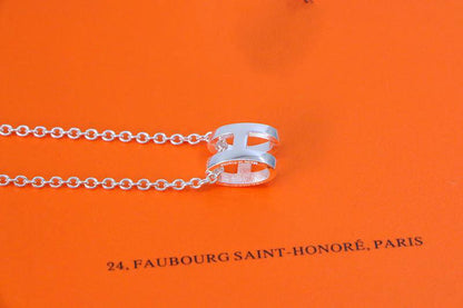 [⭐Haelin Jewelry]HM NECKLACE H LETTER OVAL SERIES
