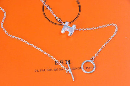 [⭐Haelin Jewelry]HM NECKLACE H LETTER OVAL SERIES