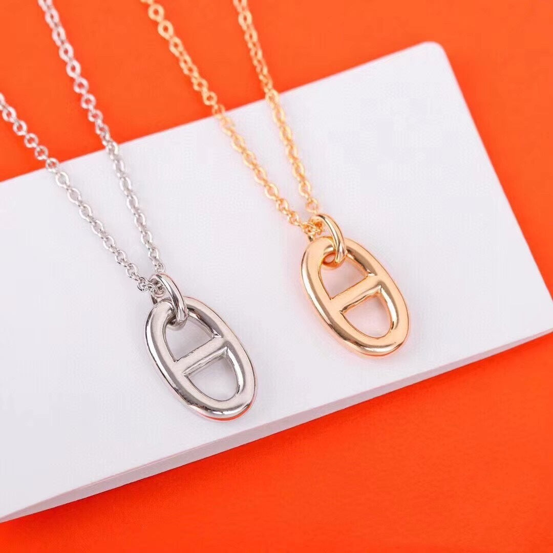 [⭐Haelin Jewelry]HM PIG NOSE NECKLACE