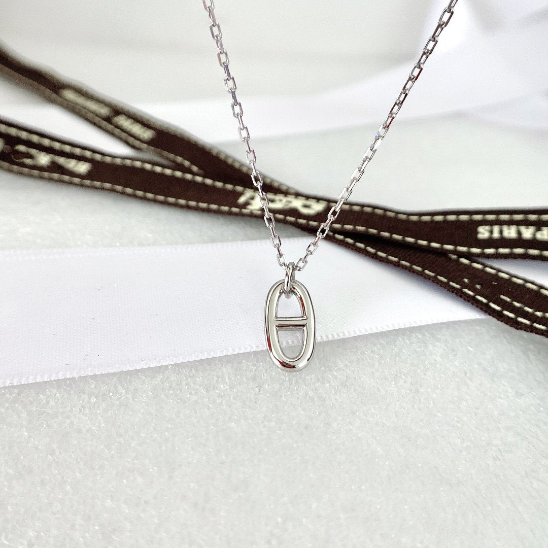 [⭐Haelin Jewelry]HM PIG NOSE NECKLACE