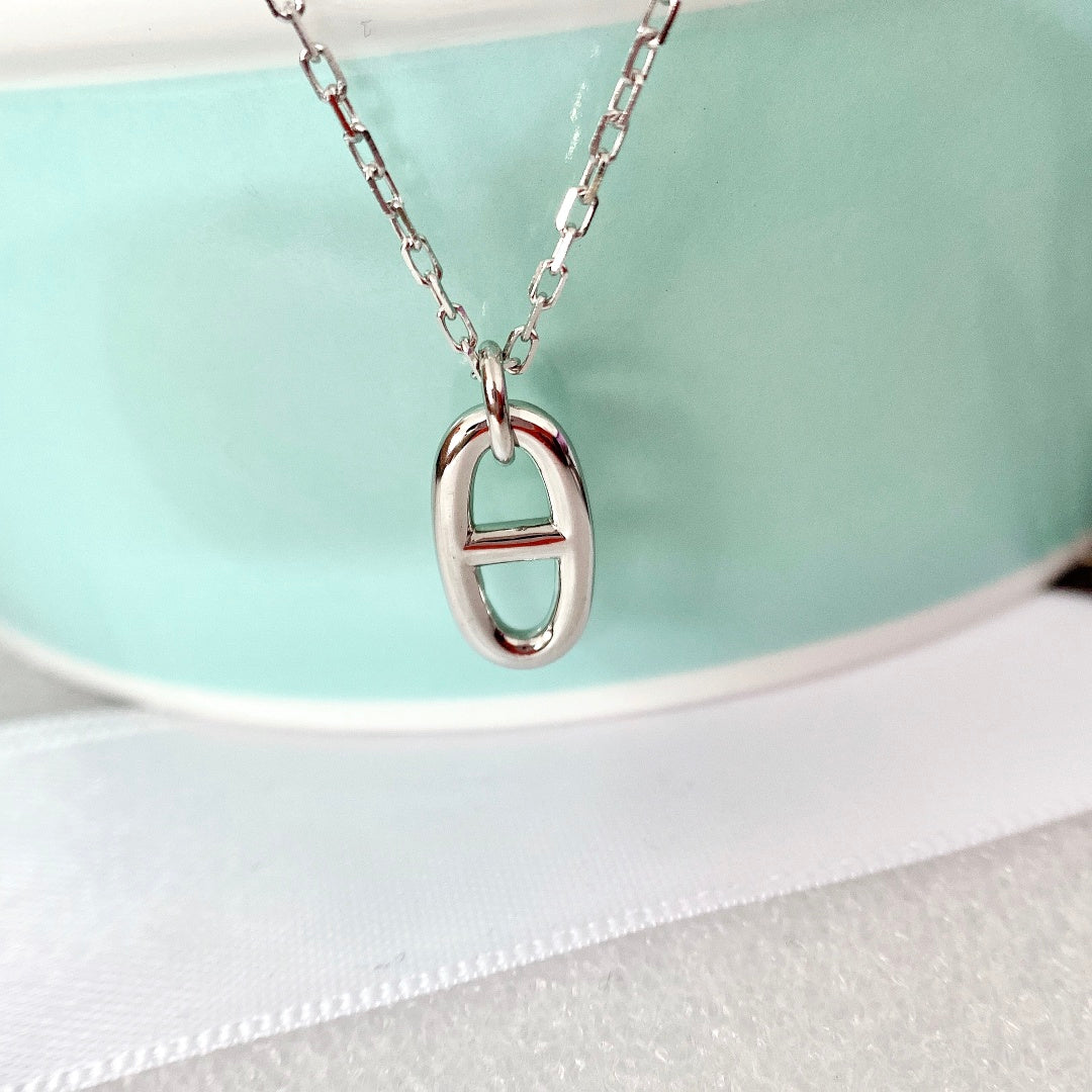 [⭐Haelin Jewelry]HM PIG NOSE NECKLACE