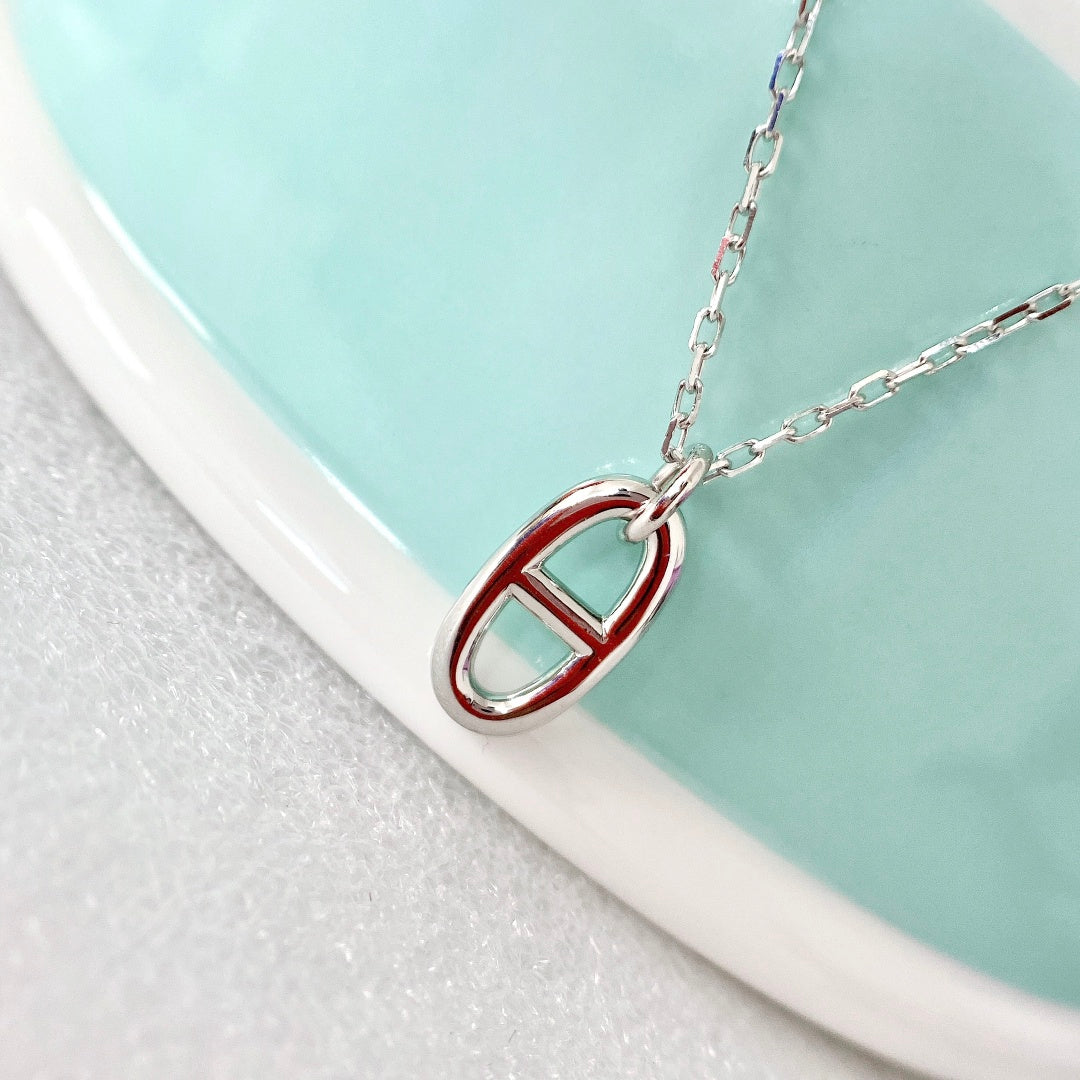 [⭐Haelin Jewelry]HM PIG NOSE NECKLACE