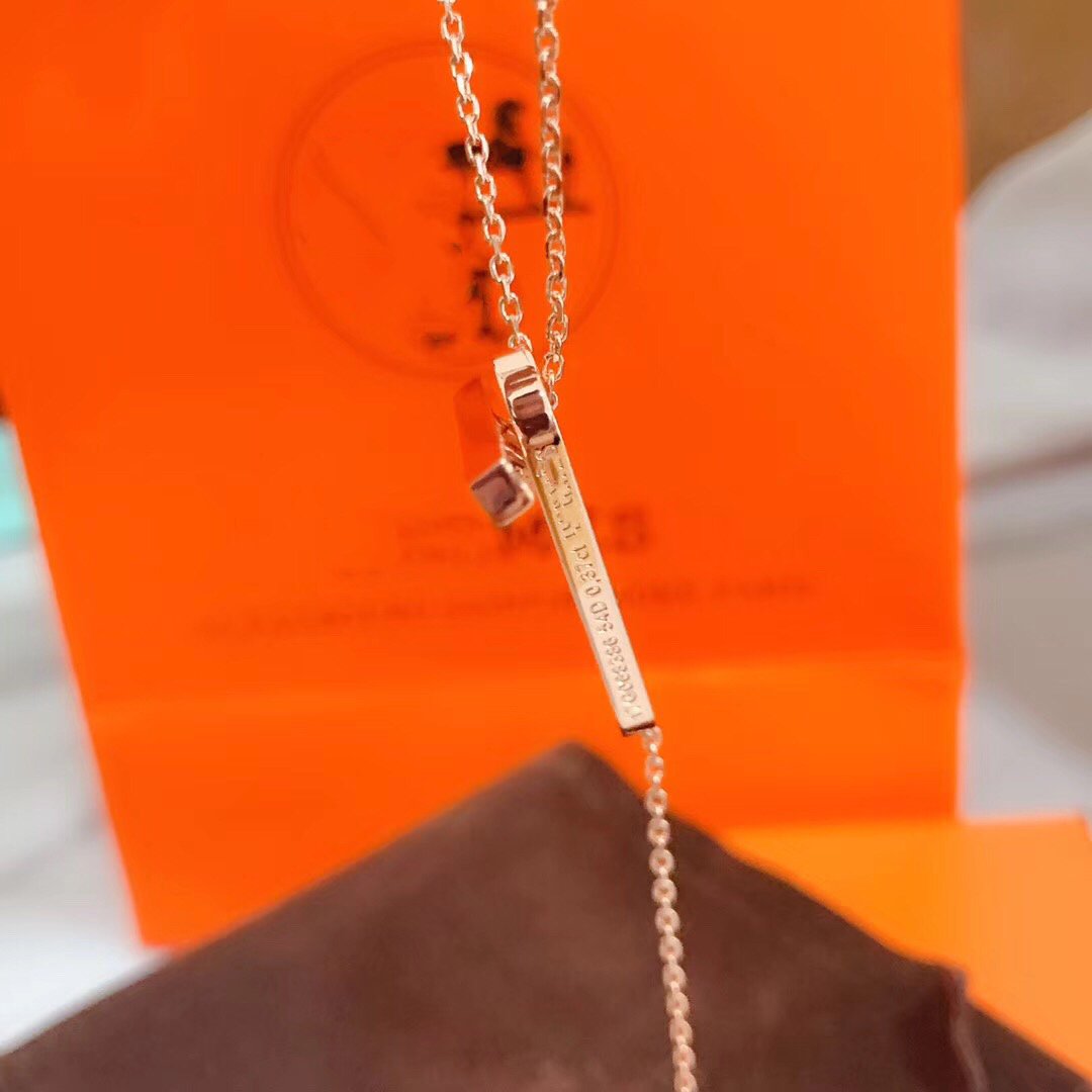 [⭐Haelin Jewelry]HM NECKLACE PLATINUM ROSE GOLD DIAMOND