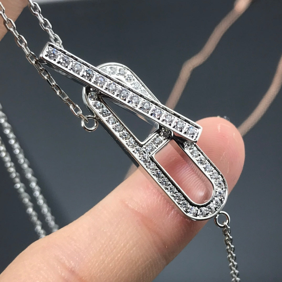 [⭐Haelin Jewelry]HM NECKLACE PLATINUM ROSE GOLD DIAMOND