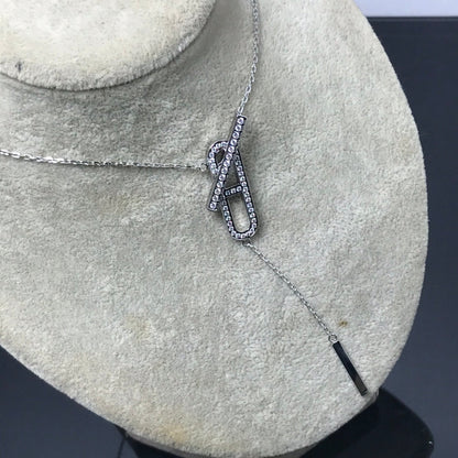 [⭐Haelin Jewelry]HM NECKLACE PLATINUM ROSE GOLD DIAMOND