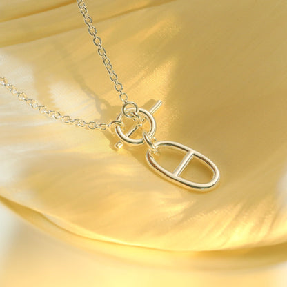 [⭐Haelin Jewelry]HM CHAINE D'ANCRE PENDANT NECKLACE STERLING SILVER