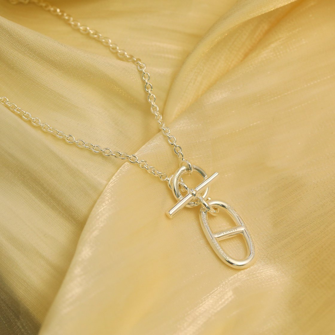 [⭐Haelin Jewelry]HM CHAINE D'ANCRE PENDANT NECKLACE STERLING SILVER