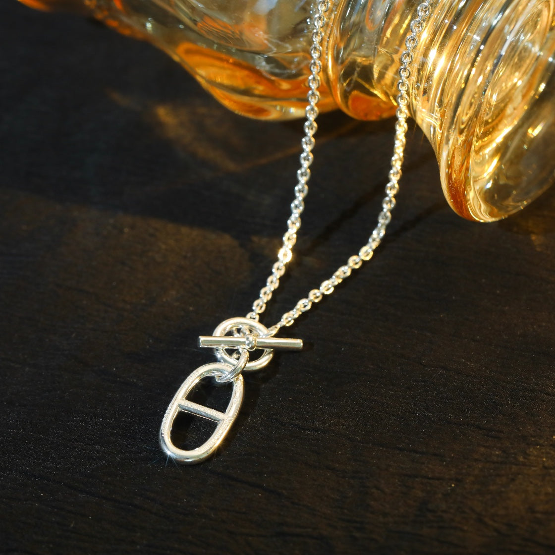 [⭐Haelin Jewelry]HM CHAINE D'ANCRE PENDANT NECKLACE STERLING SILVER