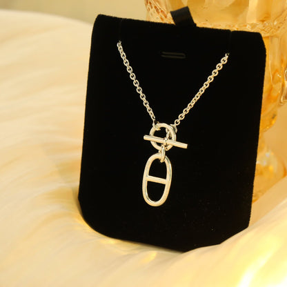 [⭐Haelin Jewelry]HM CHAINE D'ANCRE PENDANT NECKLACE STERLING SILVER