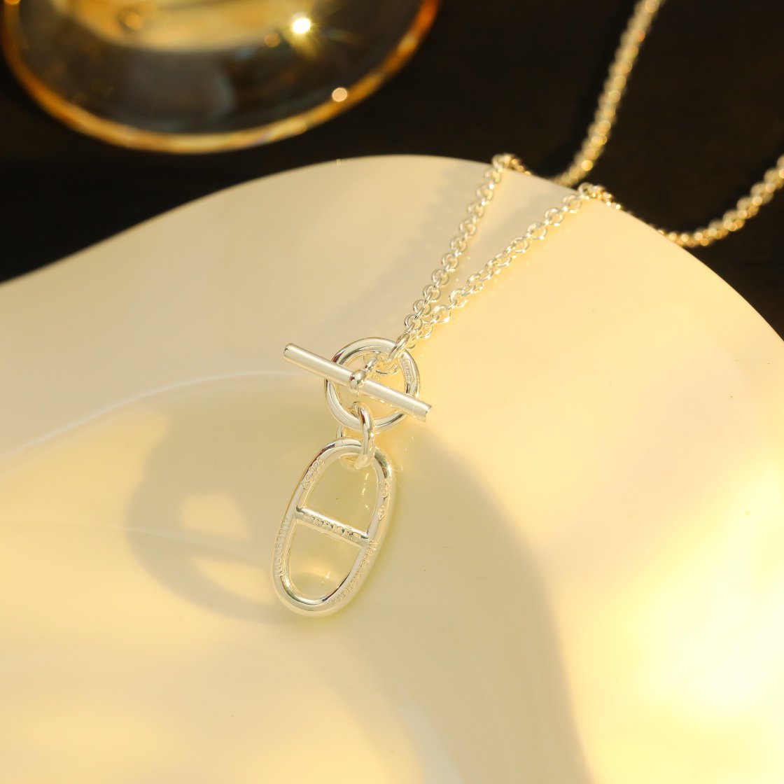 [⭐Haelin Jewelry]HM CHAINE D'ANCRE PENDANT NECKLACE STERLING SILVER