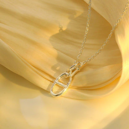[⭐Haelin Jewelry]HM CHAINE D'ANCRE PENDANT NECKLACE STERLING SILVER