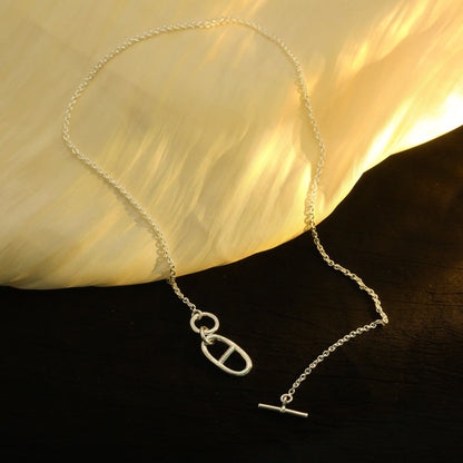 [⭐Haelin Jewelry]HM CHAINE D'ANCRE PENDANT NECKLACE STERLING SILVER