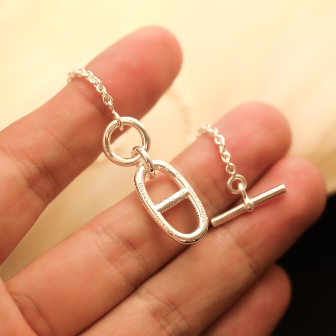 [⭐Haelin Jewelry]HM CHAINE D'ANCRE PENDANT NECKLACE STERLING SILVER