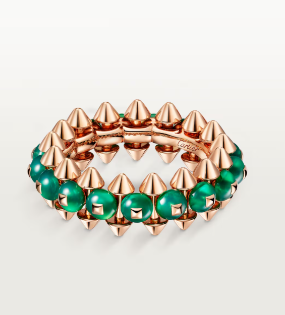 [⭐Haelin Jewelry]CLASH ELEGANT ROSE GOLD RING FEATURING NATURAL AGATE